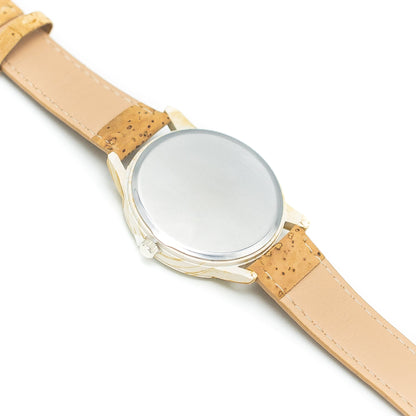 Natural Cork watch face with Strap unisex