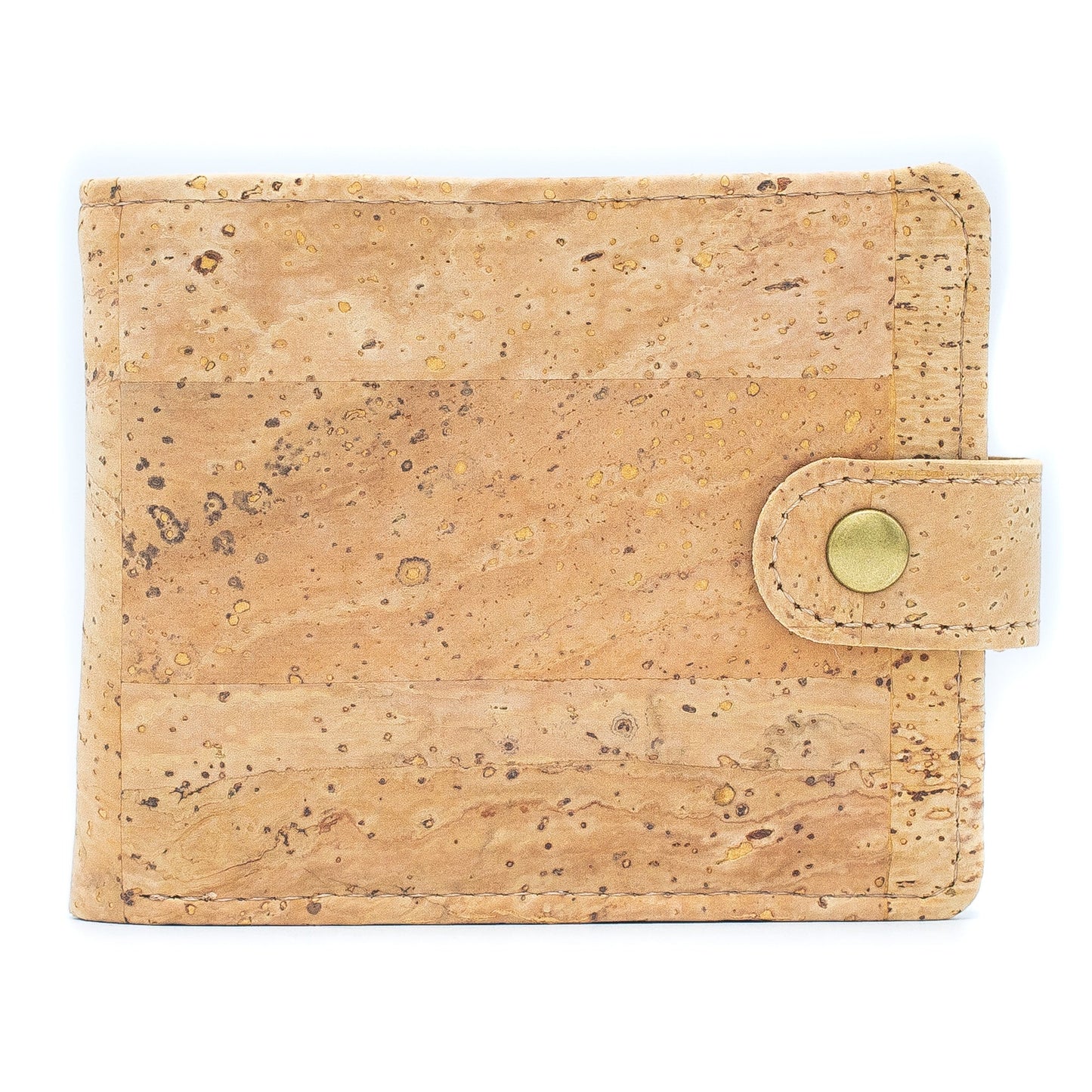 All natural original Cork Men Wallet with Snap Button