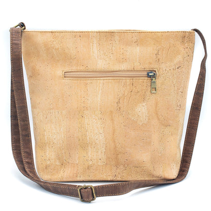 Natural&Brown cork zipper handbag crossbody lady bag