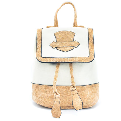 Azure Chic Cork and Cotton Backpack