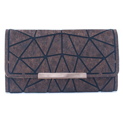 Trifold Geometric Vegan Cork Wallet