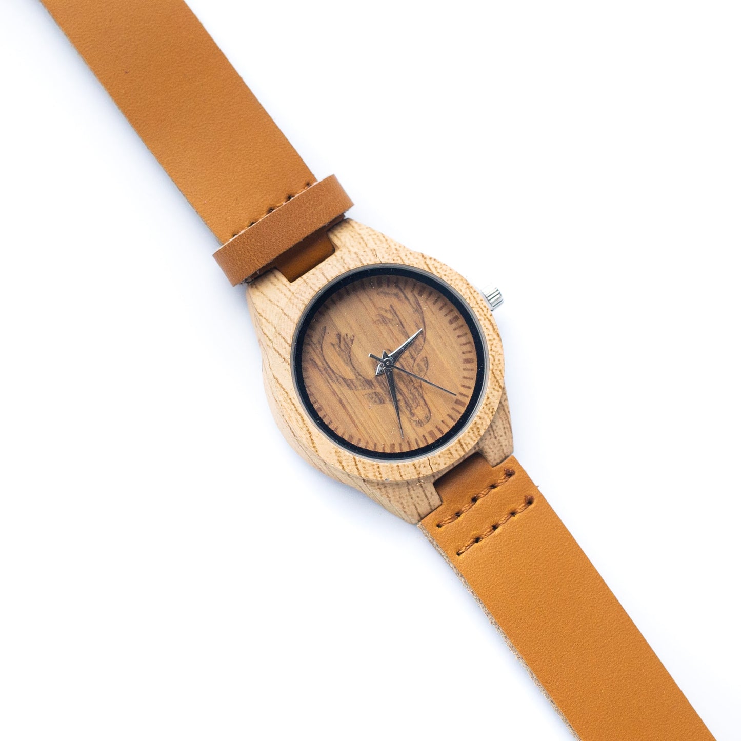 Designer Deer Vintage ladies watch Leather Strap Quartz Watch