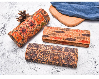 PU Tribal totem totem glasses case for women, creative personality sunglasses case, glasses storage box, protective containers