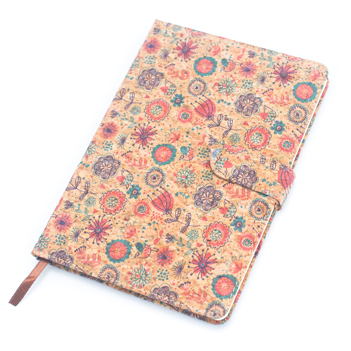 Printed Cork Journal Notebook with Pen holder Pen Loop