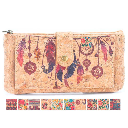 Flower pattern ladies slim card wallets