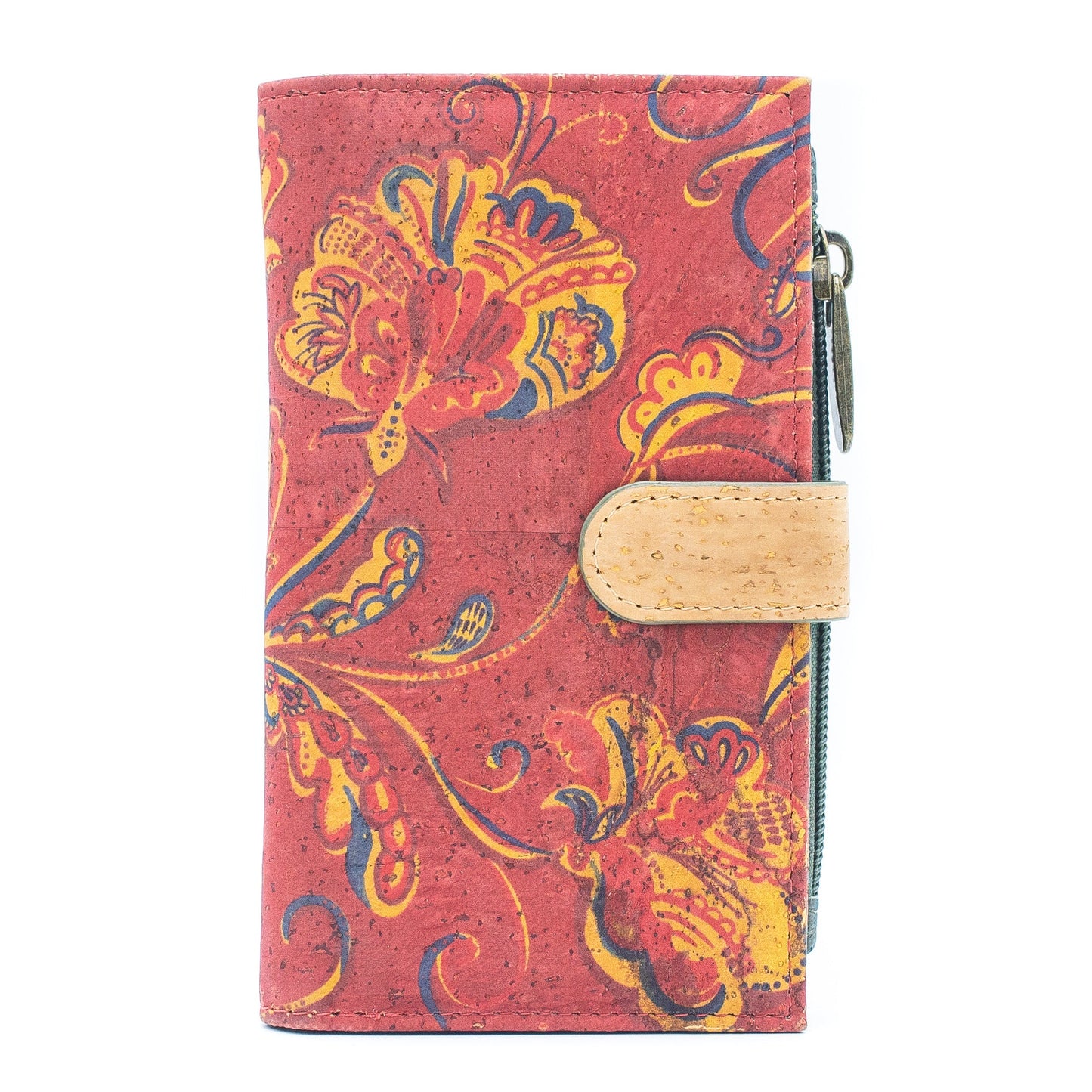 Flowers and Butterflies Cork Wallet