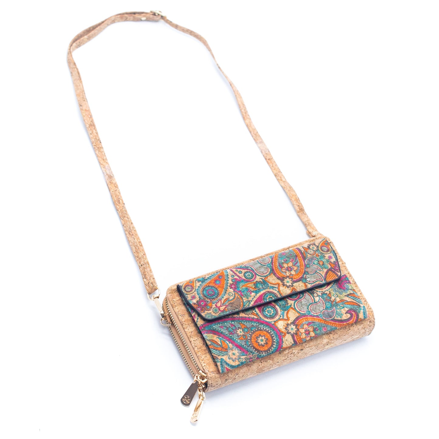 Front pocket Cork Crossbody Wallet mobile phone bag