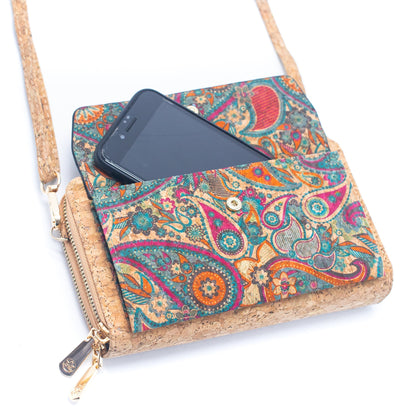 Front pocket Cork Crossbody Wallet mobile phone bag