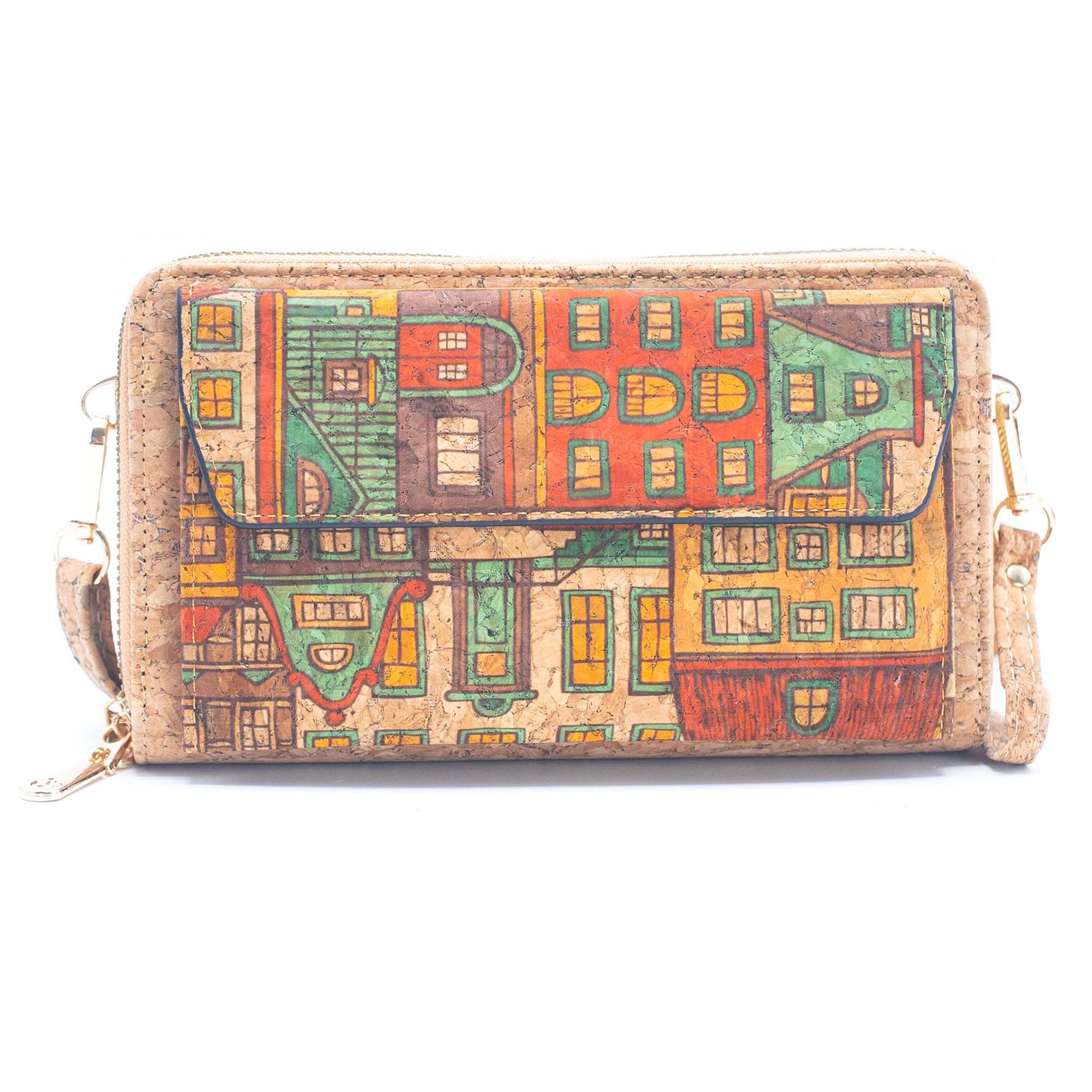 Front pocket Cork Crossbody Wallet mobile phone bag