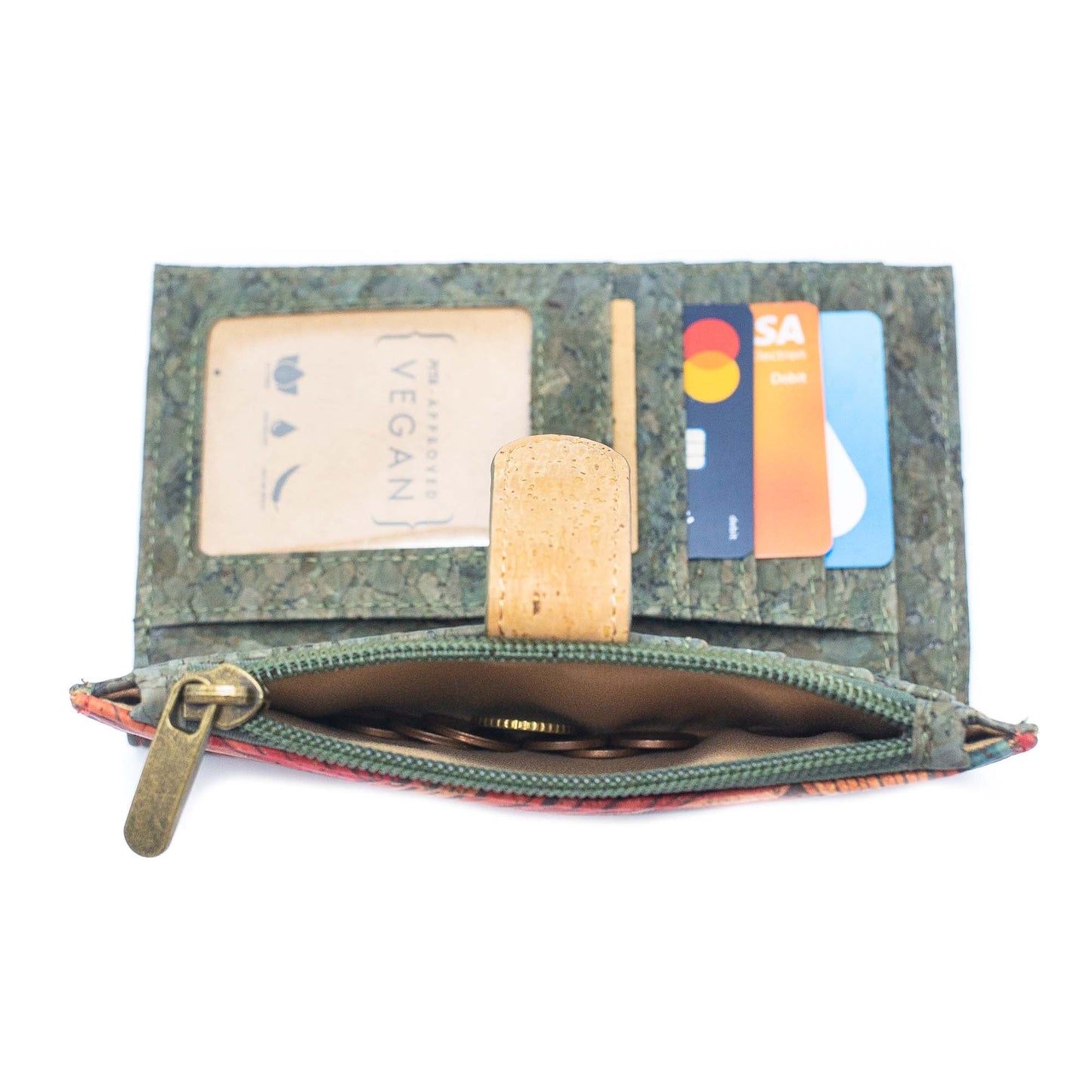 Flowers and Butterflies Cork Wallet