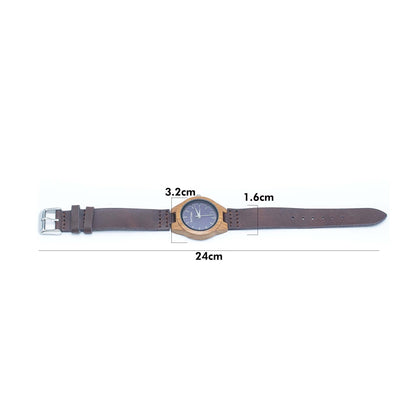 Dark brown Vintage ladies watch Leather Strap