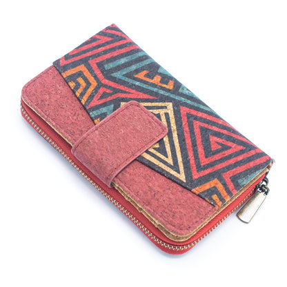 All cork women card wallet Colors cork Mini-Flap Printed Wallet