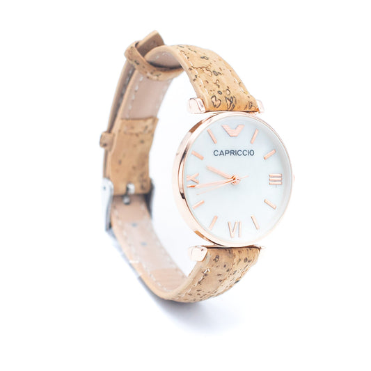 Natural Cork watch with Strap women Watch