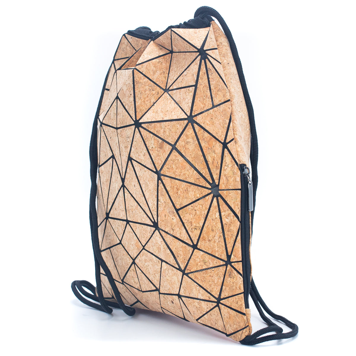 Geometric Drawstring cork Backpack Sports