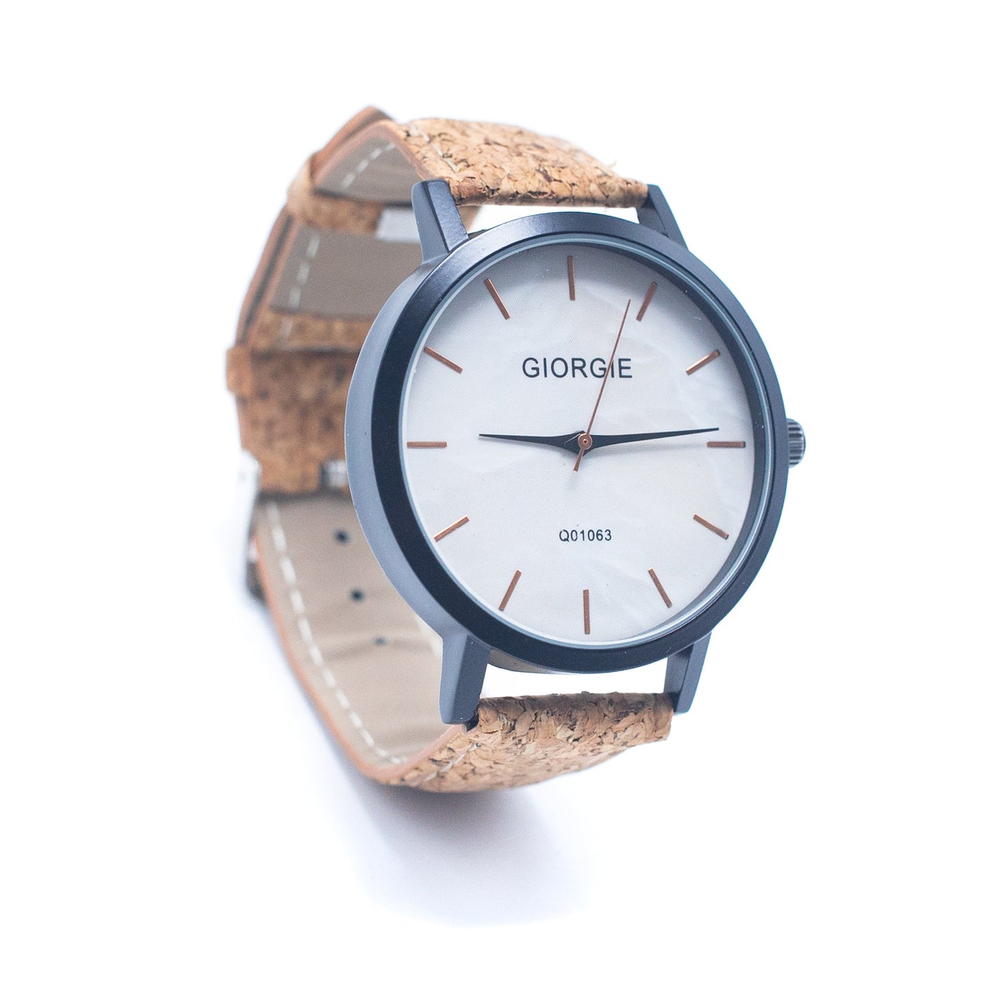 Shell face Cork watches unisex