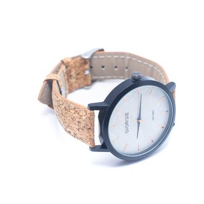 Shell face Cork watches unisex