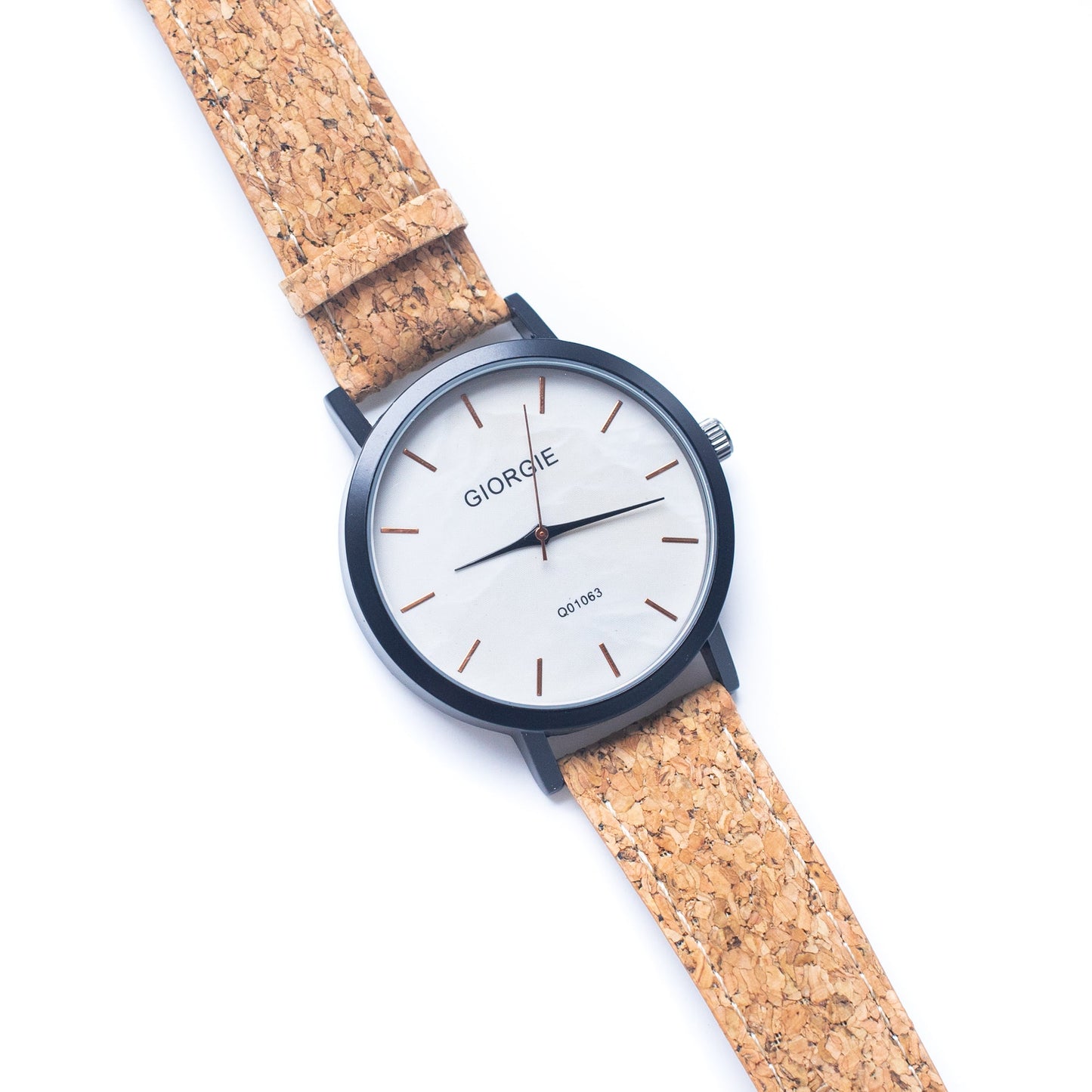 Shell face Cork watches unisex