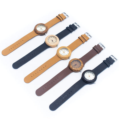 Wood Watch Eco women Watch Eco Natural Leather Strap