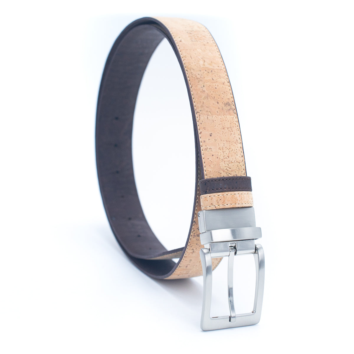 Men's Reversible Natural Cork Leather Belt