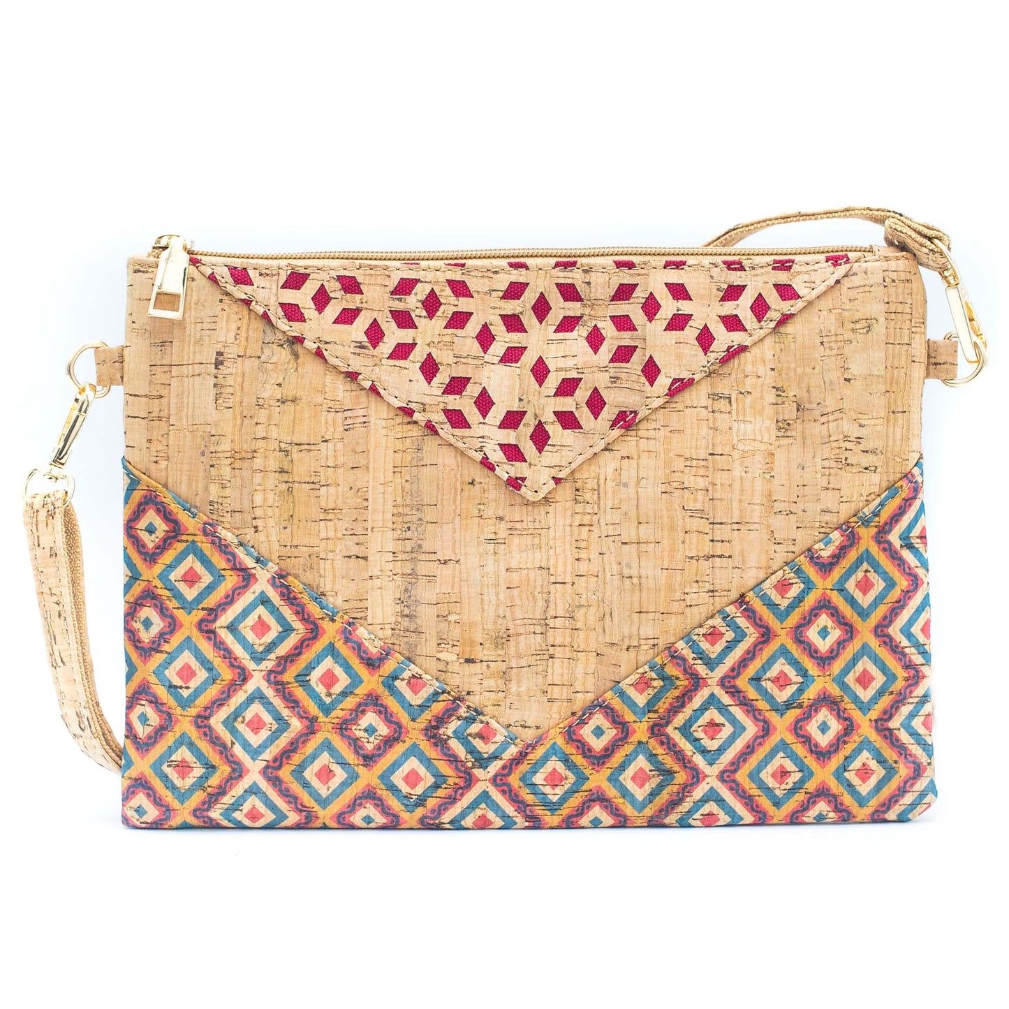 Qen Arrow Printed Cork Sling Bag