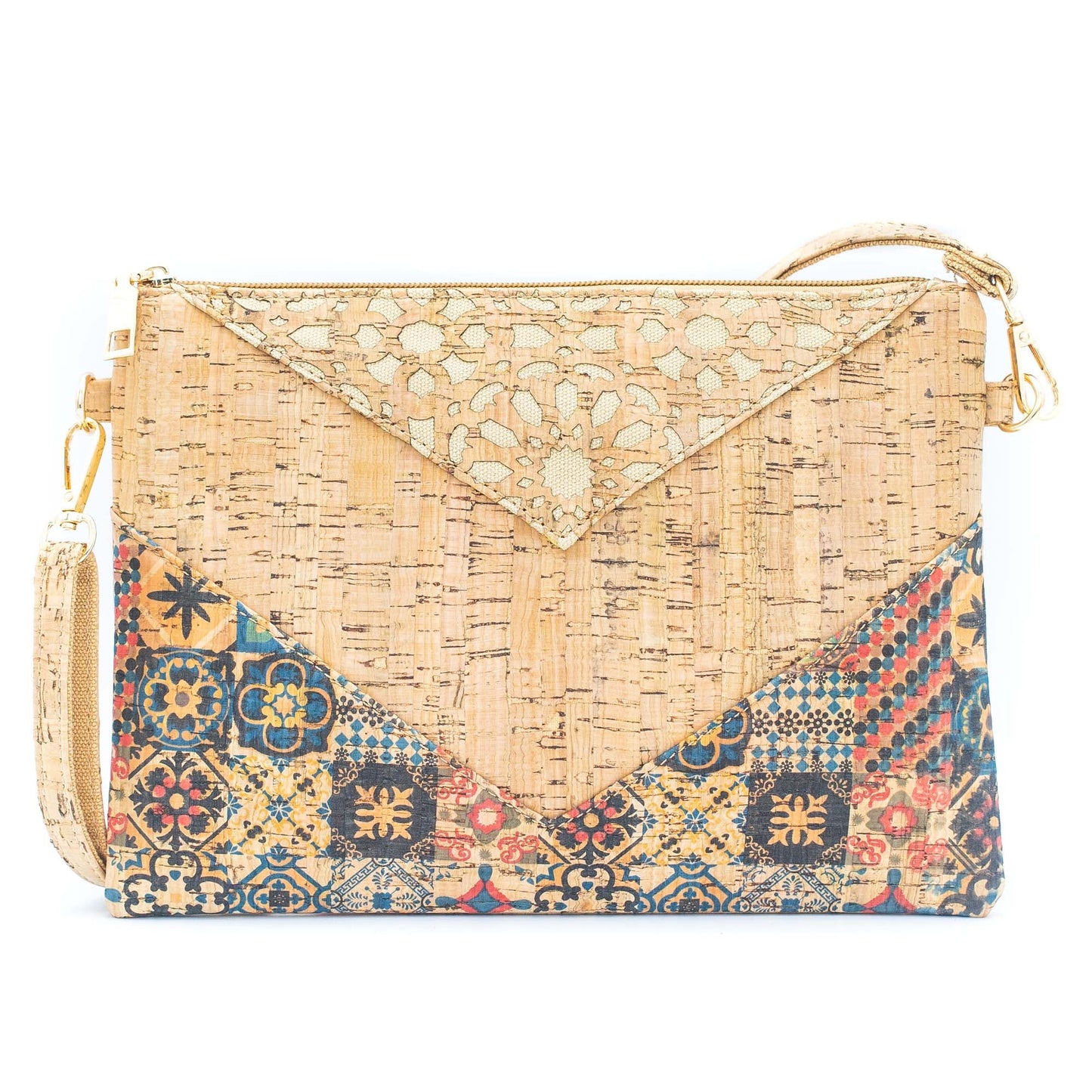 Qen Arrow Printed Cork Sling Bag