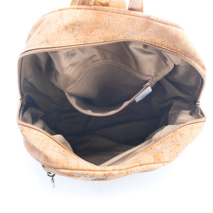 A Natural and Fashionable Blend: Women's Printed Cork Backpack