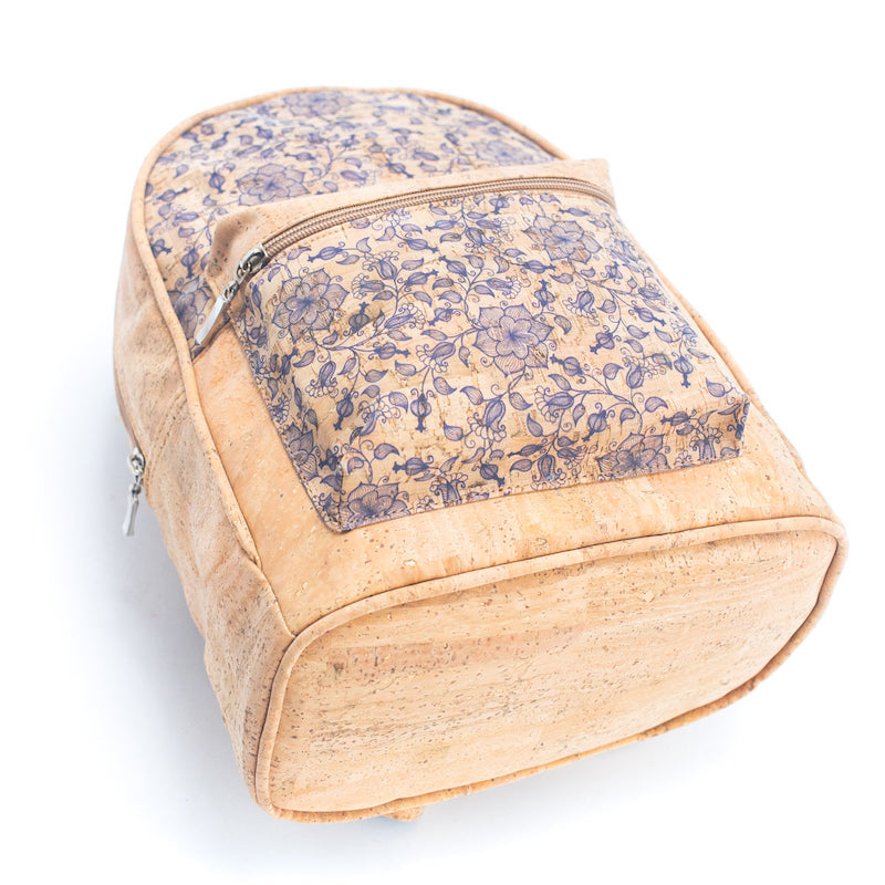 A Natural and Fashionable Blend: Women's Printed Cork Backpack