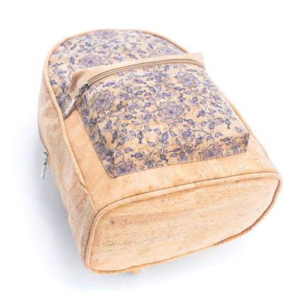 A Natural and Fashionable Blend: Women's Printed Cork Backpack