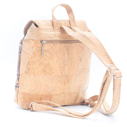 Drawstring closure women's cork backpack