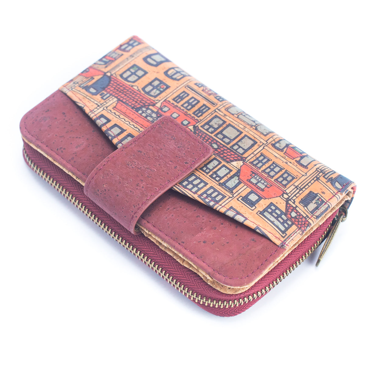 Natural Cork Printed Cardholder Wallet for Women