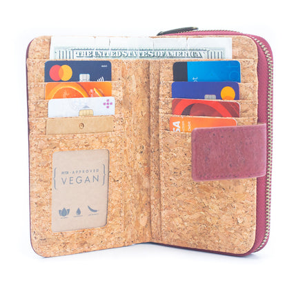 Natural Cork Printed Cardholder Wallet for Women