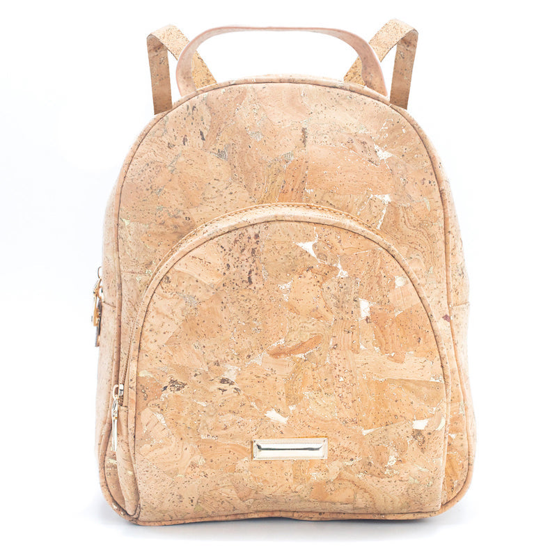 Natural cork Molten Gold Flap Daily ladies backpack