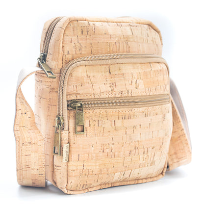 Men's Zipper Cork Messenger Bag