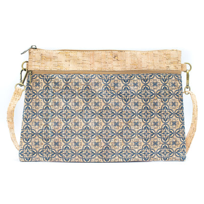 Cork Sling Bag with Adjustable Shoulder Strap and Wristlet Handle