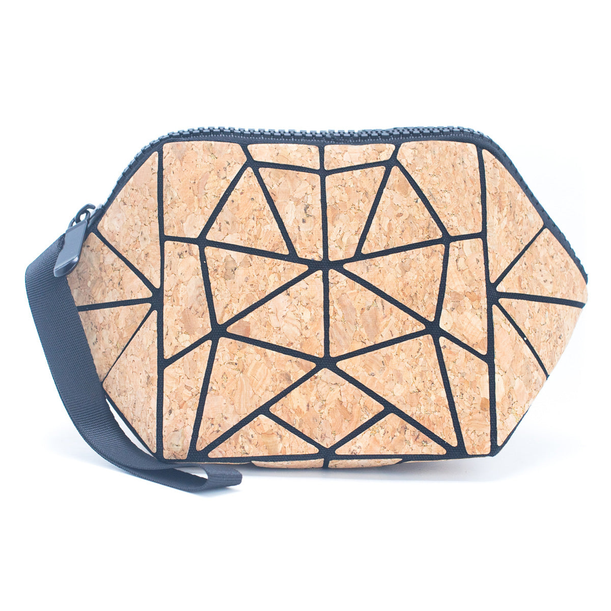 Geometric coin purse cosmetic bag case pouch