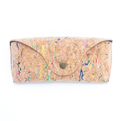 Natural Cork Clasp Closure Eyeglass Case