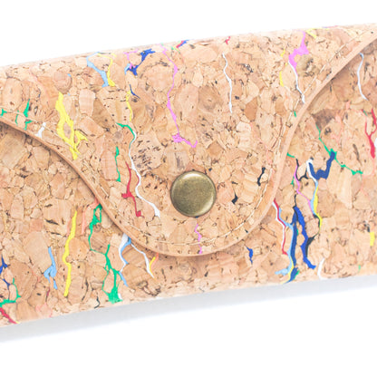 Natural Cork Clasp Closure Eyeglass Case