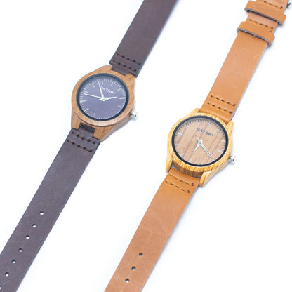 Dark brown Vintage ladies watch Leather Strap