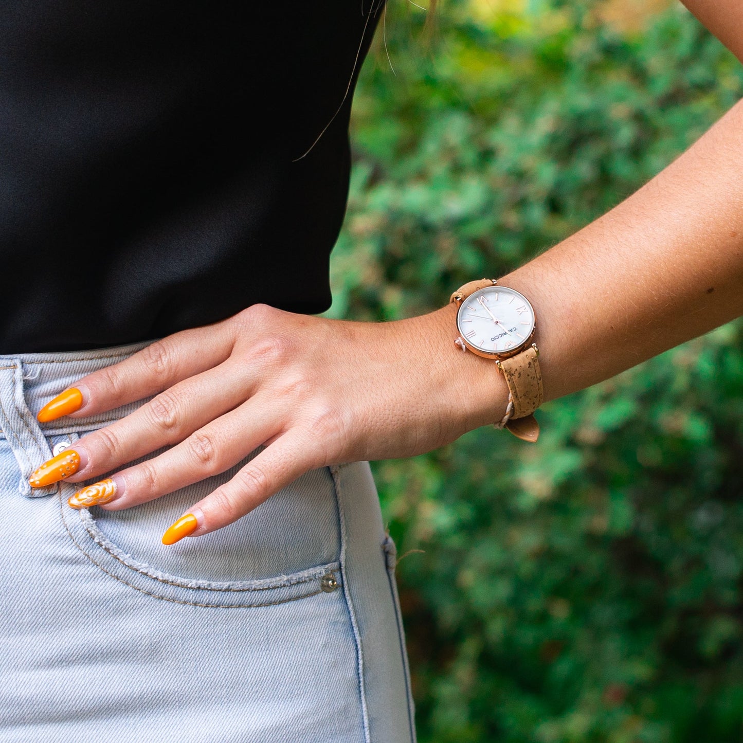 Natural Cork watch with Strap women Watch