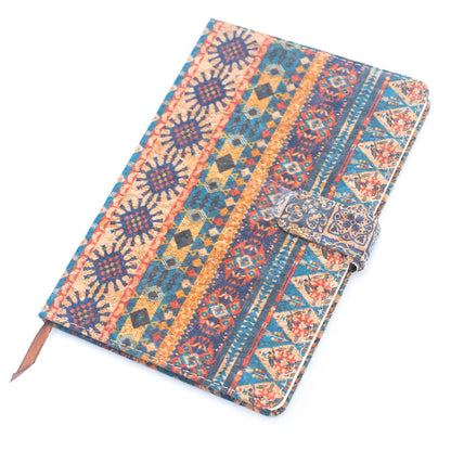 Printed Cork Journal Notebook with Pen holder Pen Loop