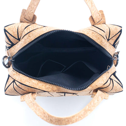 Geometric Cork Handbag for Women