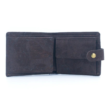 Sleek Bifold Cork Wallet with Snap Button