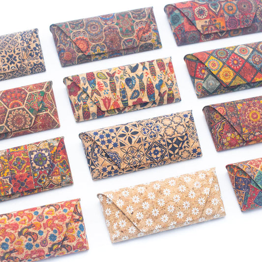 Naturally Printed Cork Eyeglass Case