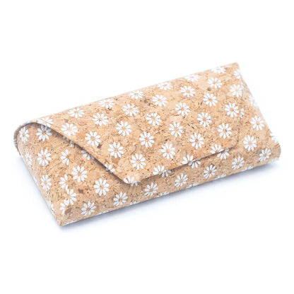 Naturally Printed Cork Eyeglass Case