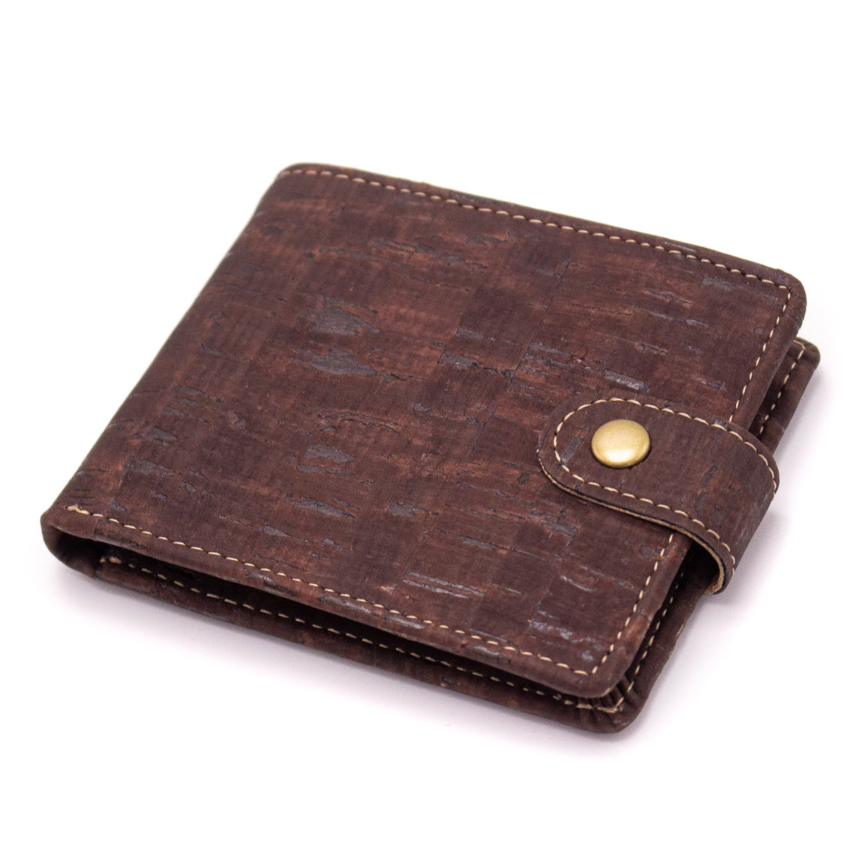 All natural original Cork Men Wallet with Snap Button