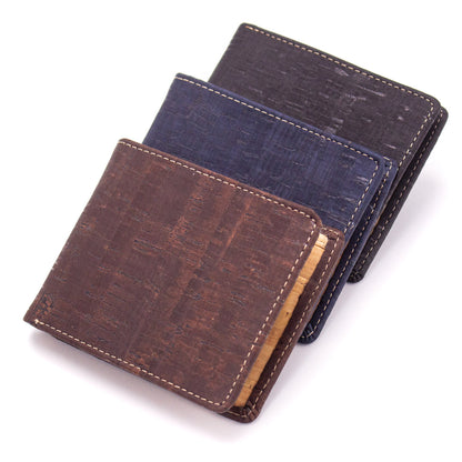 Cork Wallet for Men brown black card vegan wallets