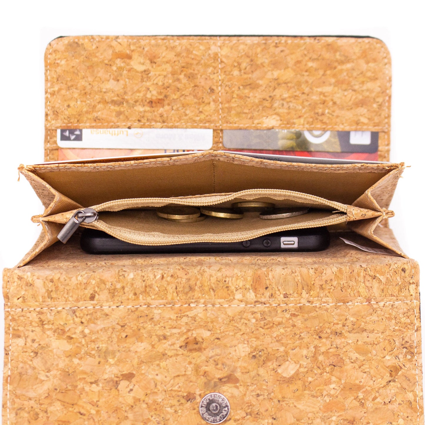 Trifold Geometric Vegan Cork Wallet