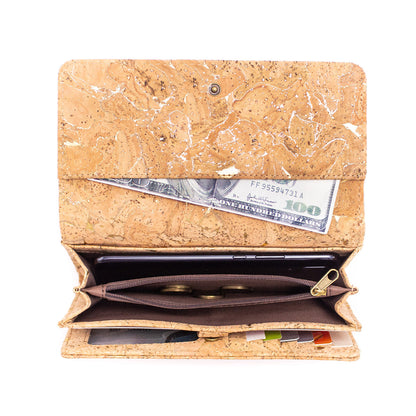 Lux cork bifold smart vegan women's wallet