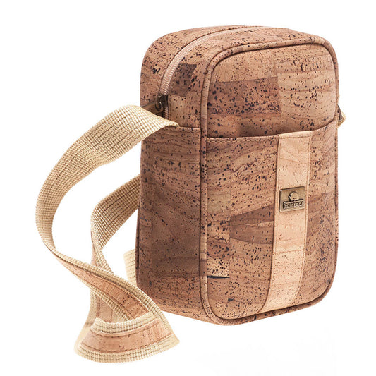 Crossbody cork bag «Cross Stripe»