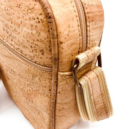 Crossbody cork bag «Cross Stripe» natural